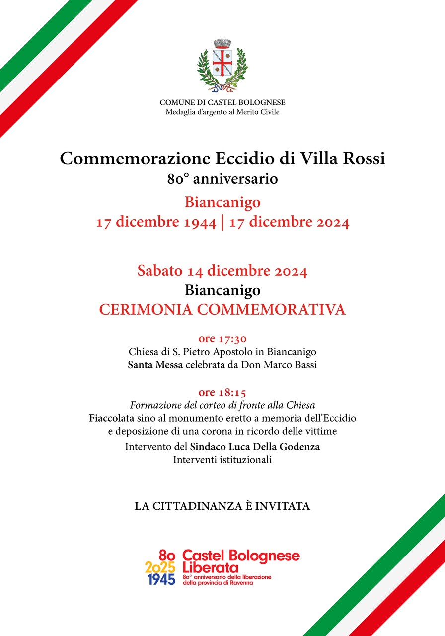 Commemorazione 80° anniversario Eccidio di Villa Rossi 